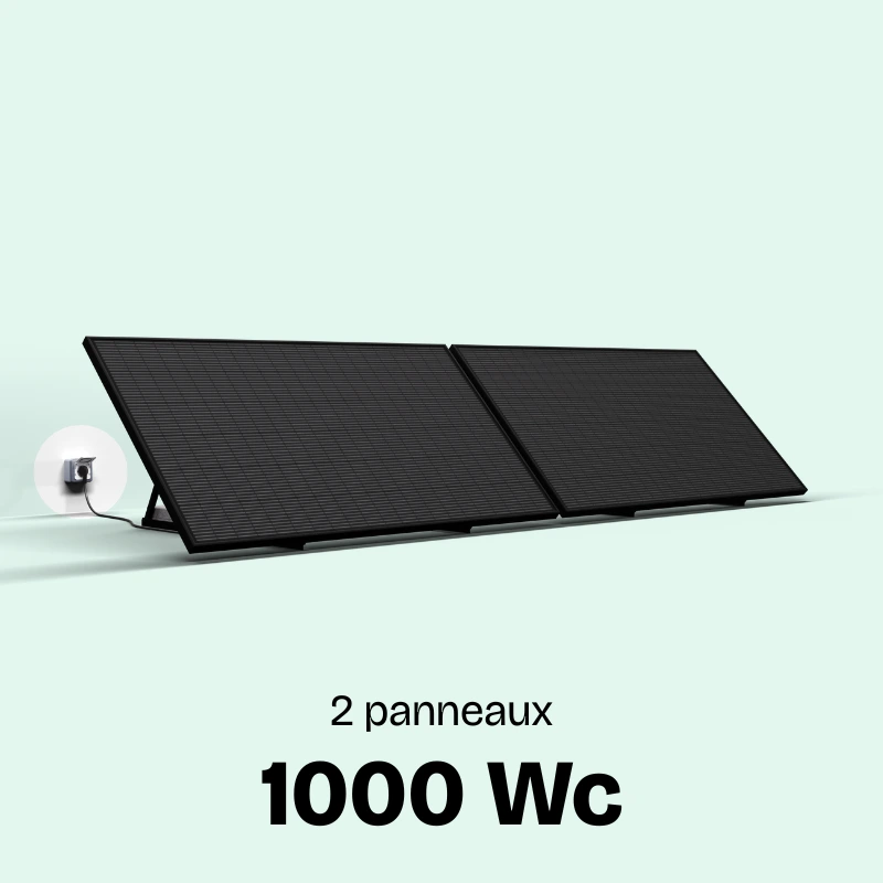 Sunethic F1000 — Station solaire 1 000 Wc (2 panneaux)